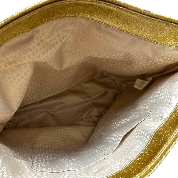 Kate Spade Gold and Black Tote Bag with Shimmer Finish - Picture 7 of 9